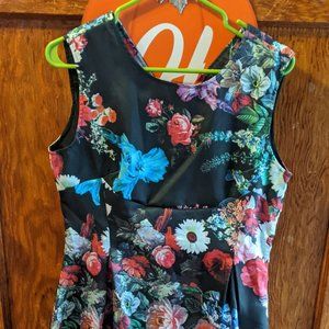 Brand: Jolie Moi, Size: 14, Color: Black with Multi Floral